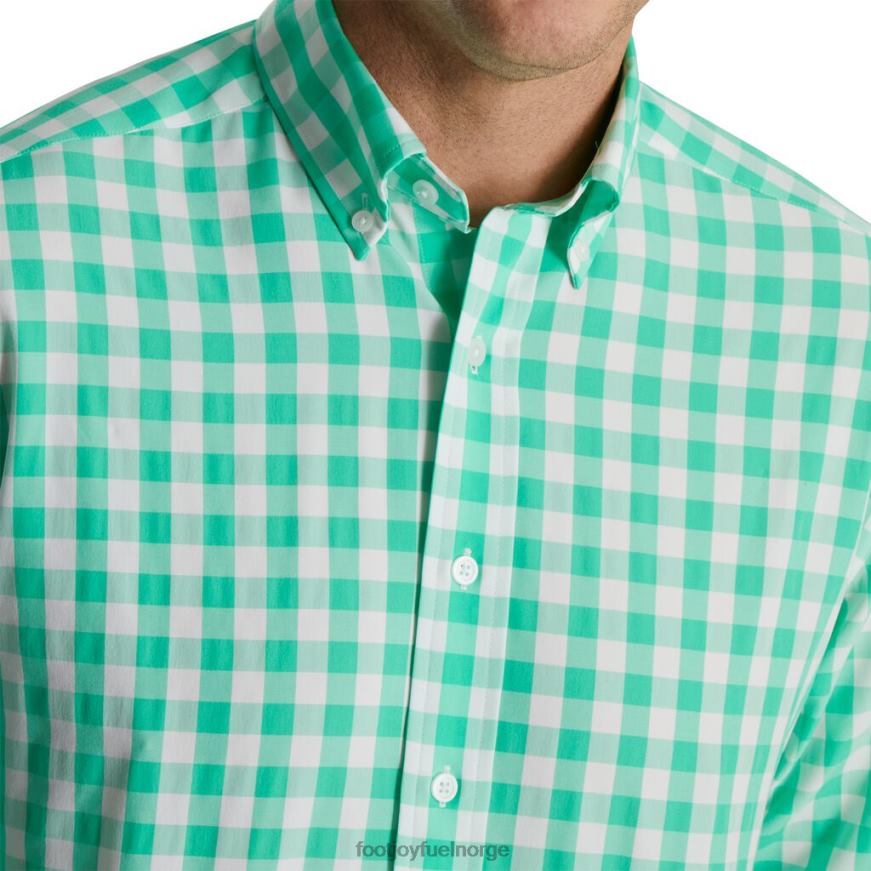 lys sjøgrønn-hvit stretchvevd gingham R6P2F1904 lys sjøgrønn-hvit Footjoy
