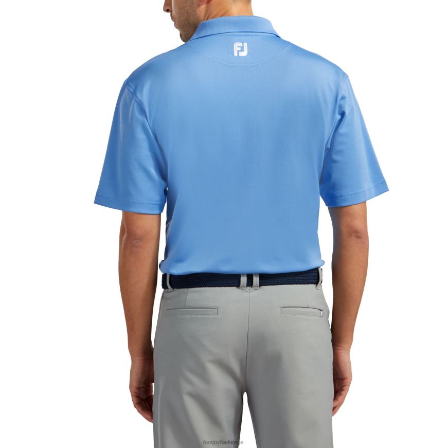 lyseblå stretch pique solid strikket krage R6P2F162 lyse blå Footjoy