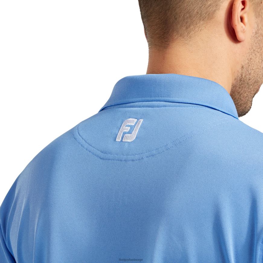 lyseblå stretch pique solid strikket krage R6P2F974 lyse blå Footjoy