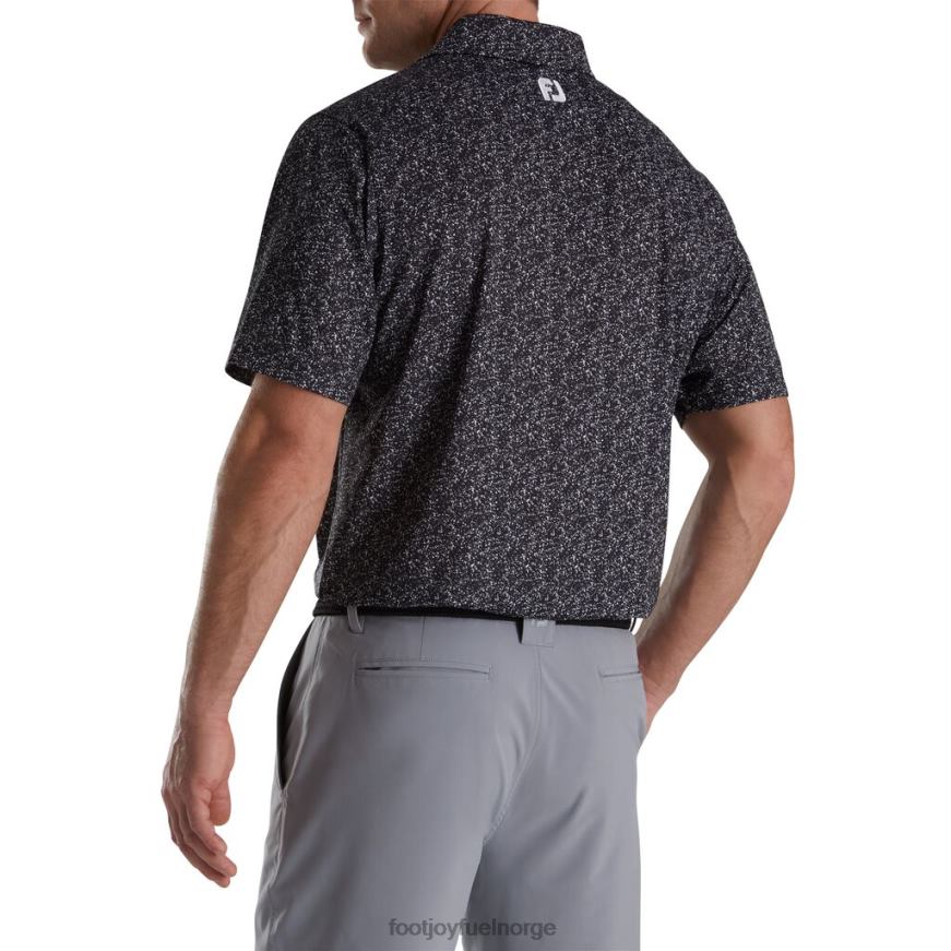 maling splatter print lisle self krage svart-hvit R6P2F1743 svart hvit Footjoy
