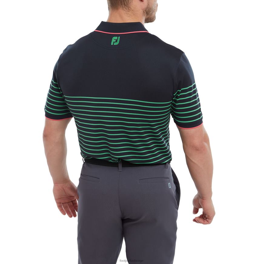 marine-havet grønn-vannmelon breton stripe piké R6P2F894 marine-havet grønn-vannmelon Footjoy