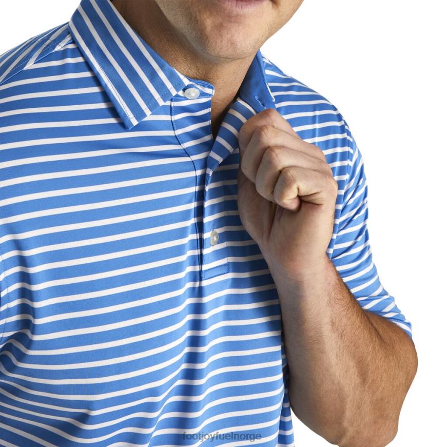marine-hvit lisle 2-farget stripe selvkrage R6P2F1921 marin-hvit Footjoy