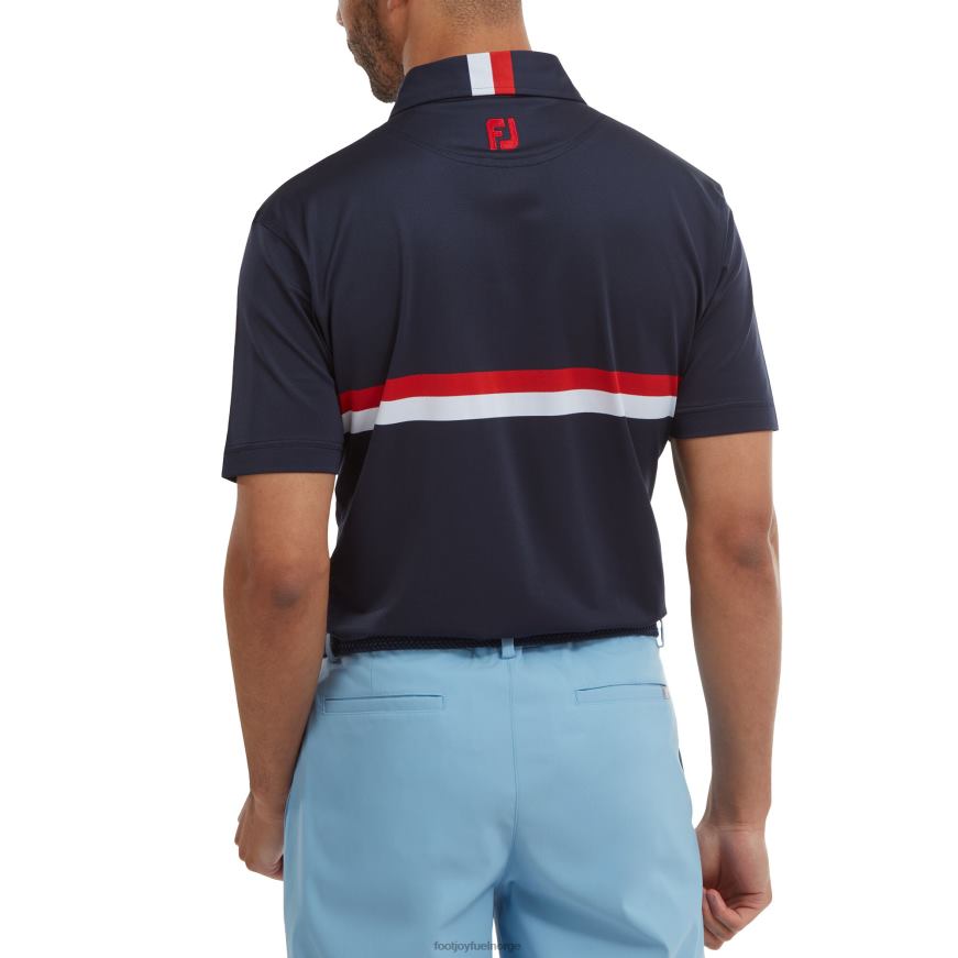 marine-rød-hvit dobbelt brystbånd piké R6P2F953 marine-rød-hvit Footjoy