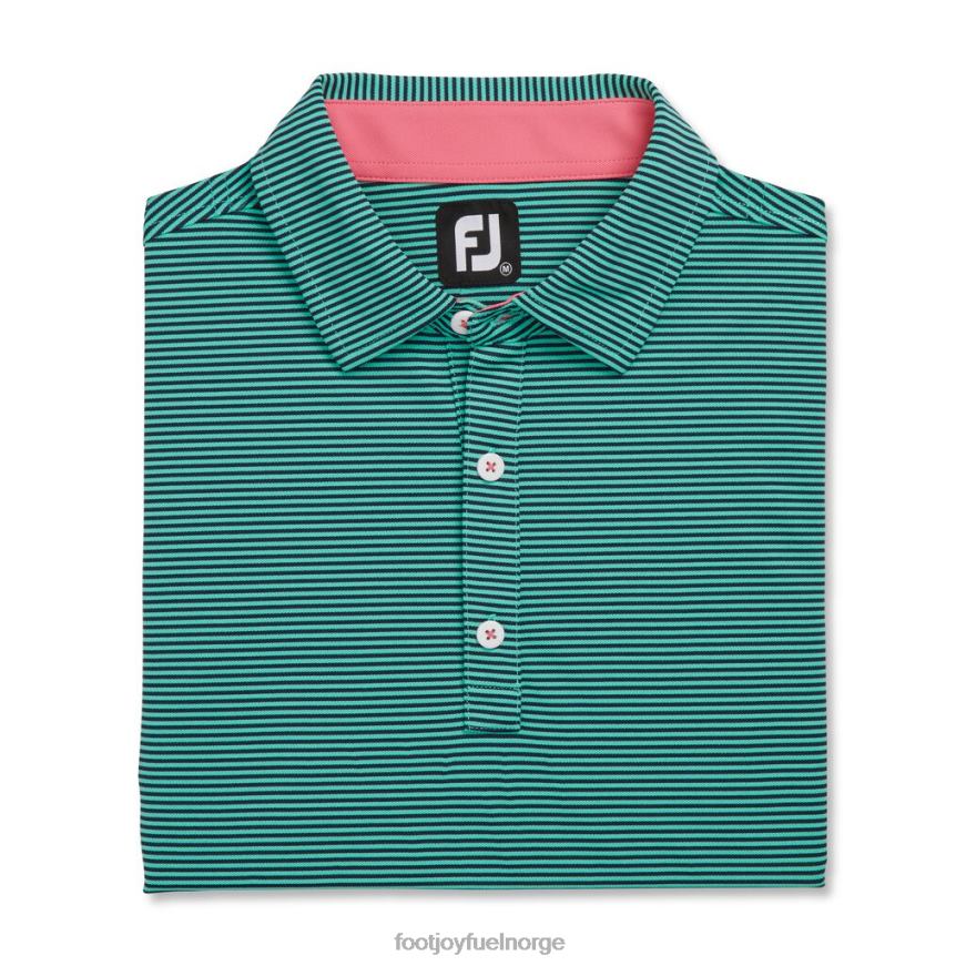 marine-sjøgrønn feeder stripe mix stretch pique self krage R6P2F1768 marine-sjøgrønn Footjoy