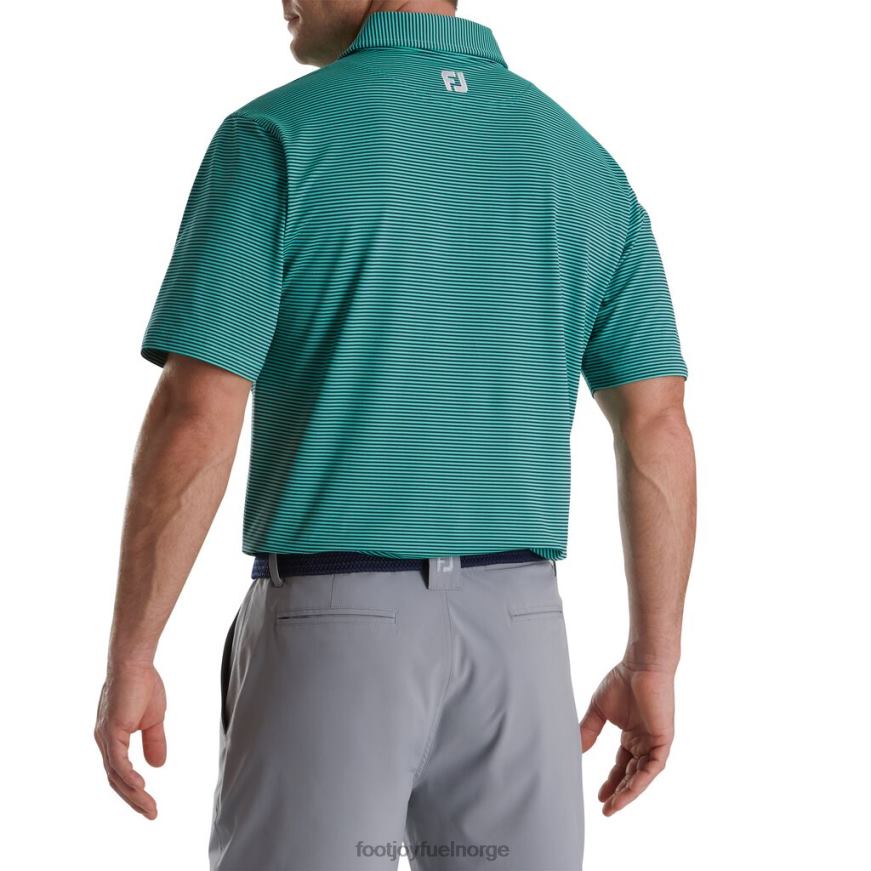 marine-sjøgrønn feeder stripe mix stretch pique self krage R6P2F1768 marine-sjøgrønn Footjoy