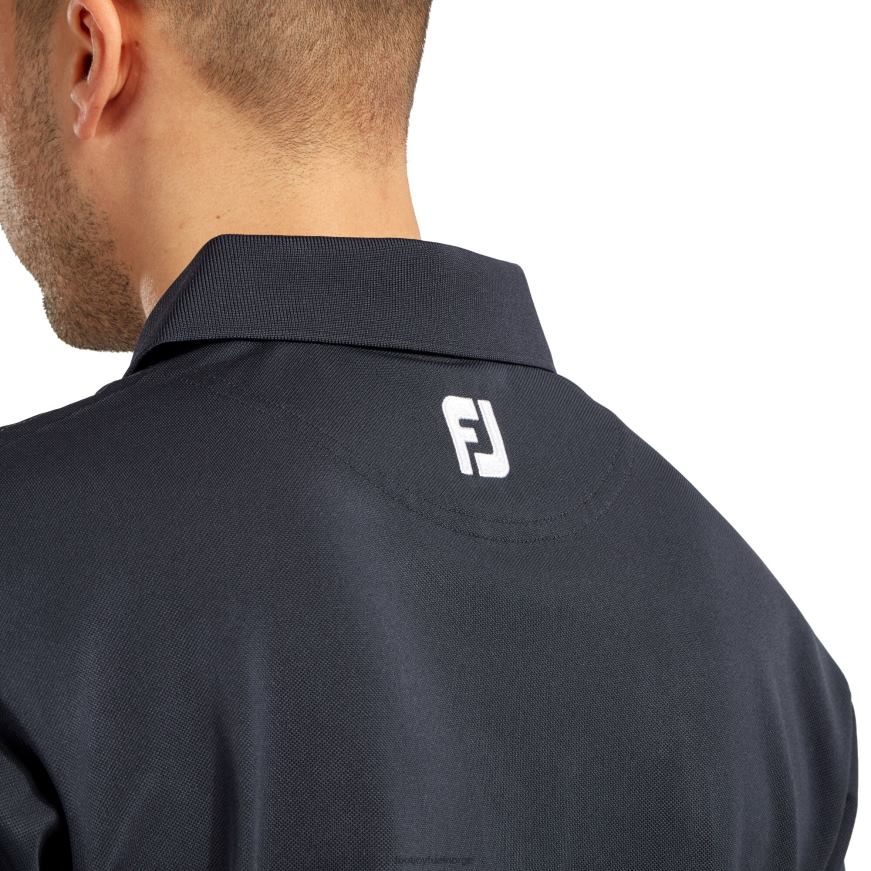 marineblå stretch pique solid strikket krage R6P2F971 marinen Footjoy