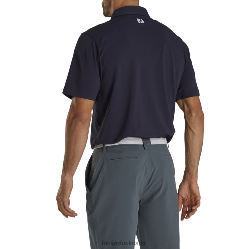 marineblå ytelse stretch pique solid selvkrage R6P2F1863 marinen Footjoy