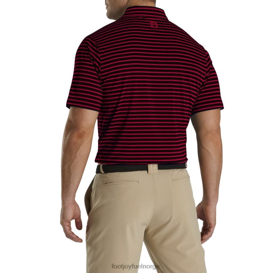 marinerød lisle 2-farget stripe selvkrage R6P2F1920 marinerød Footjoy