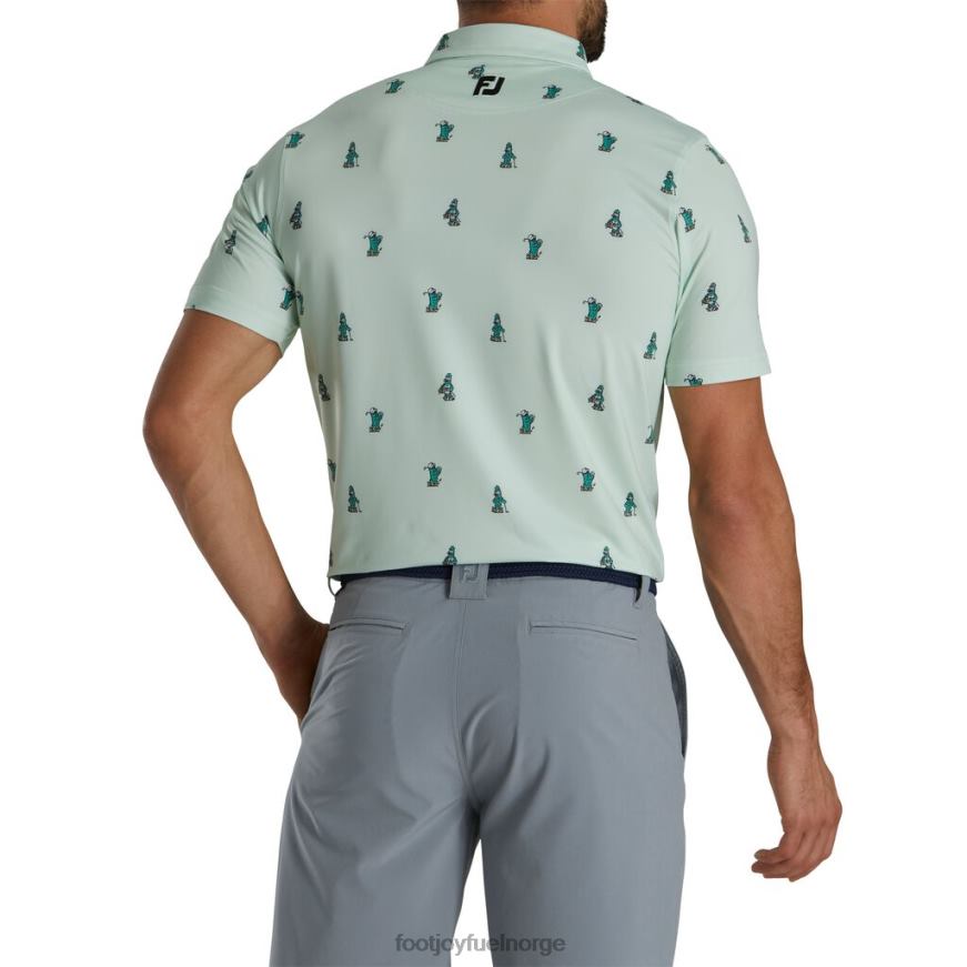 mint kaktus print lisle self krage R6P2F2696 mynte Footjoy