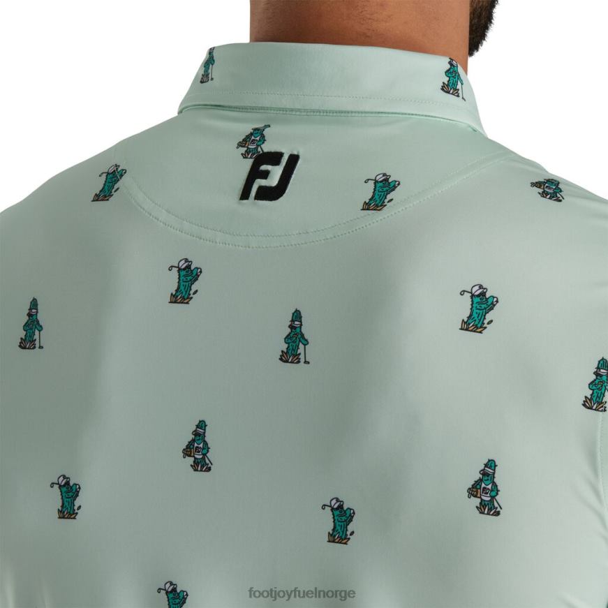 mint kaktus print lisle self krage R6P2F2696 mynte Footjoy