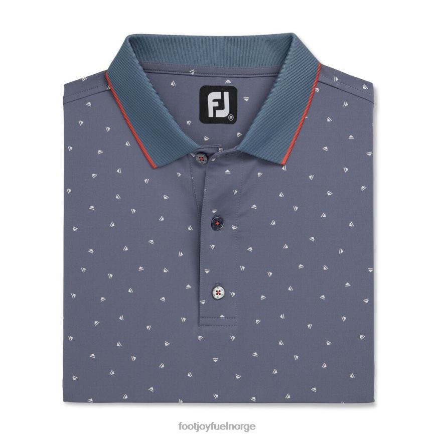 push play print lisle strikket krage grafitt-hvit R6P2F1805 grafitt-hvit Footjoy