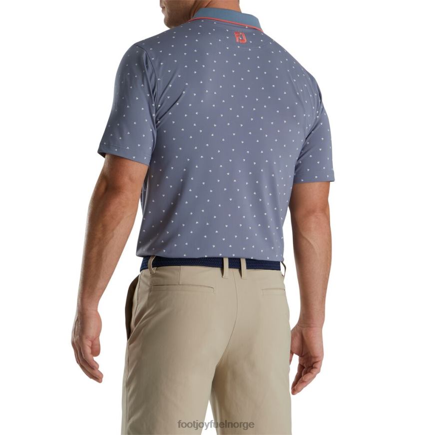 push play print lisle strikket krage grafitt-hvit R6P2F1805 grafitt-hvit Footjoy