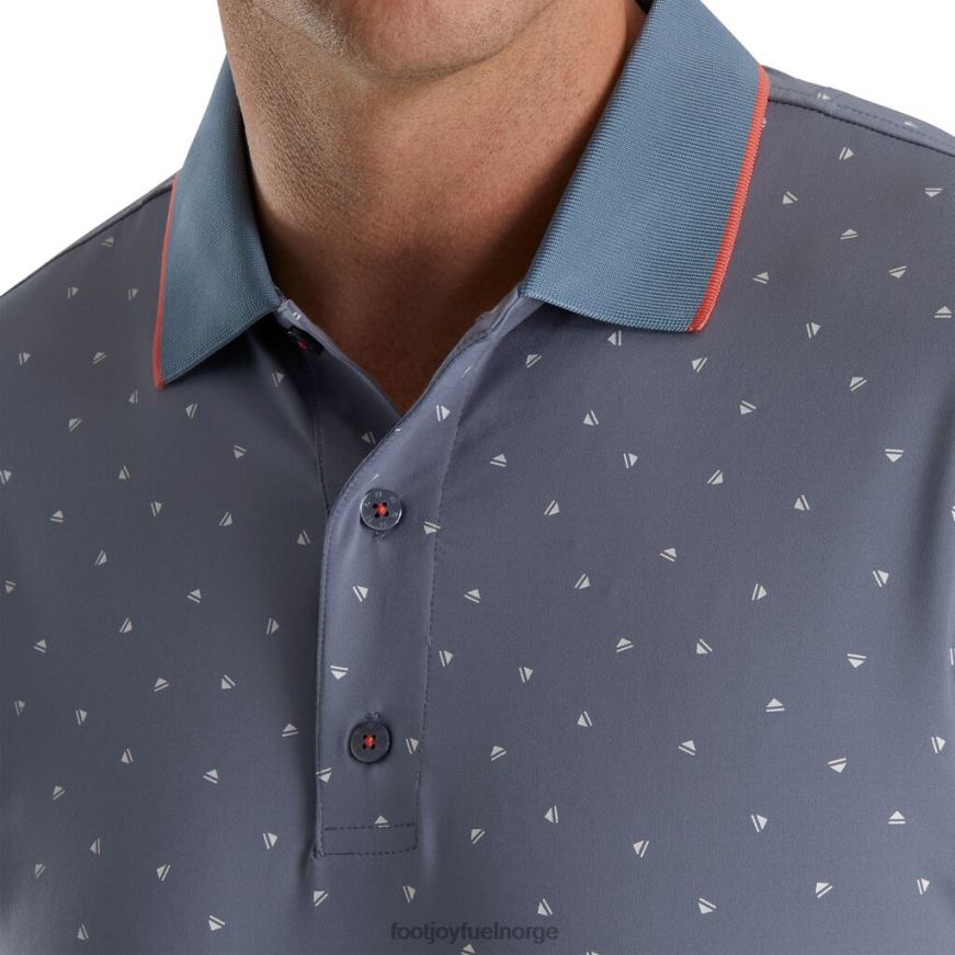 push play print lisle strikket krage grafitt-hvit R6P2F1805 grafitt-hvit Footjoy