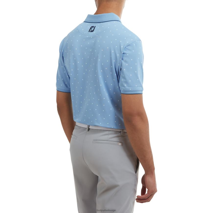 push play print pique blå-hvit R6P2F118 blå hvit Footjoy
