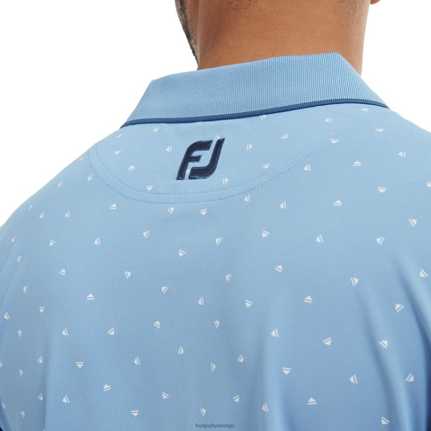 push play print pique blå-hvit R6P2F118 blå hvit Footjoy