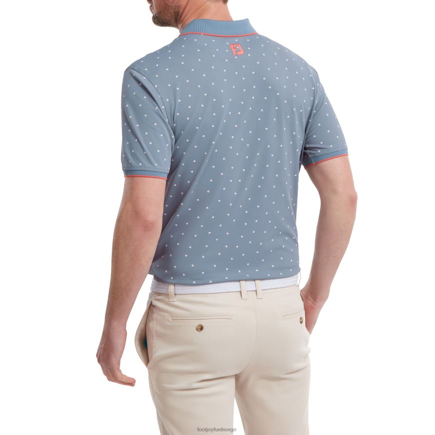 push play print pique gråhvit R6P2F931 grå-hvit Footjoy