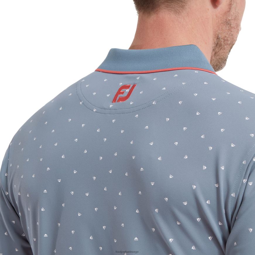 push play print pique gråhvit R6P2F931 grå-hvit Footjoy