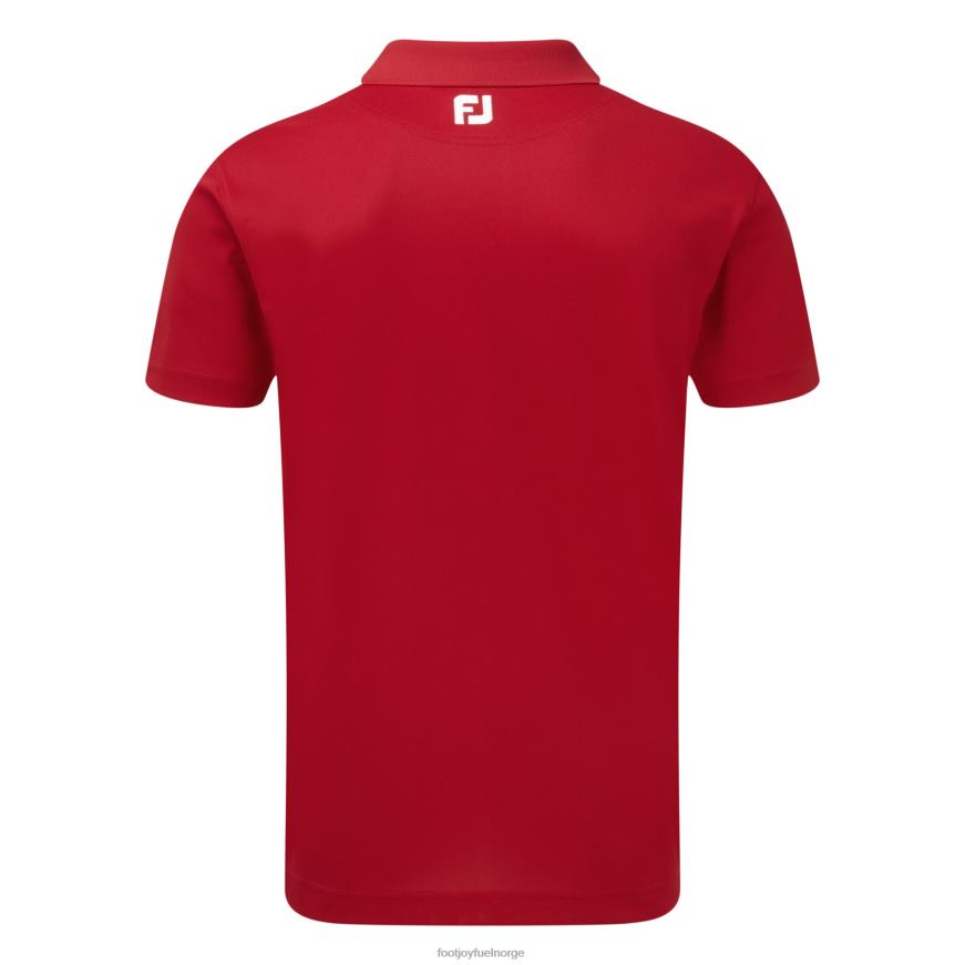 rød stretch pique solid ribbestrikket krage R6P2F968 rød Footjoy