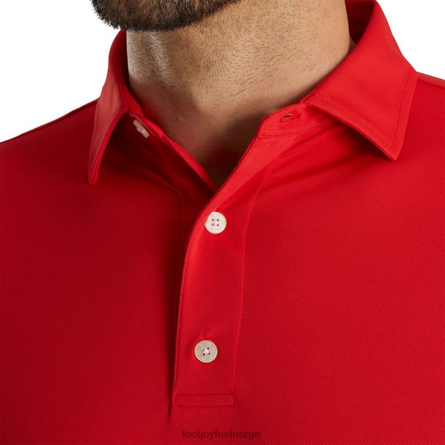 rød ytelse stretch pique solid self krage R6P2F1860 rød Footjoy