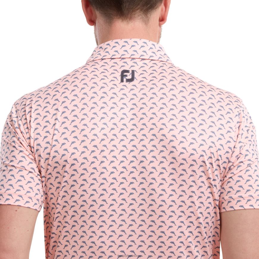 rosa-grå hoppende delfiner trykker Lisle R6P2F902 rosa-grå Footjoy