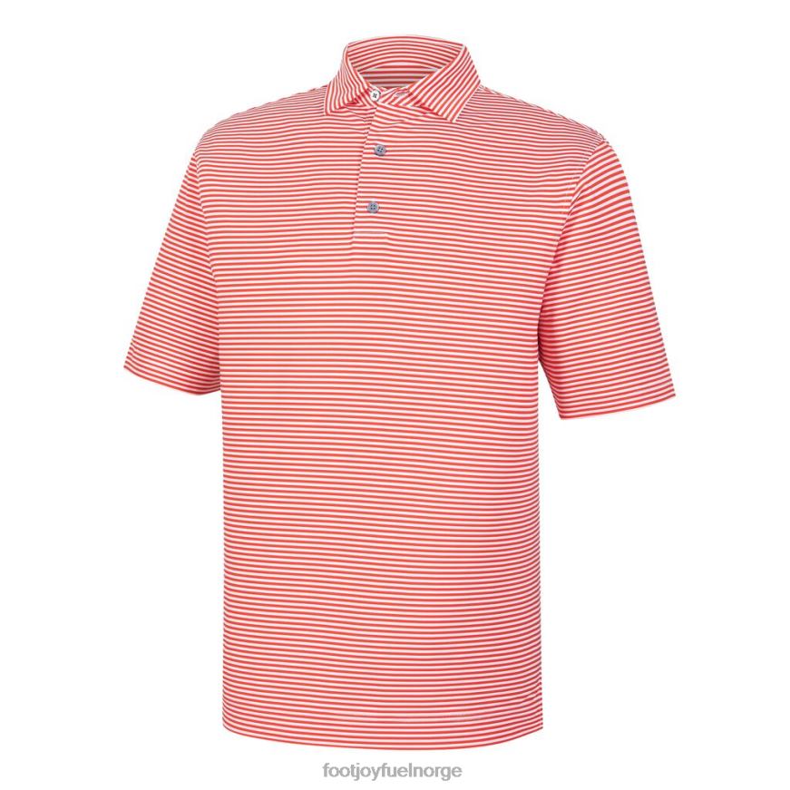 scarlet-white lisle feeder stripe selv krage R6P2F2707 skarlagen-hvit Footjoy