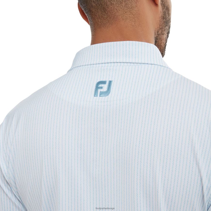 sikk-sakk-trykk lisle hvit-blå R6P2F112 hvit-blå Footjoy