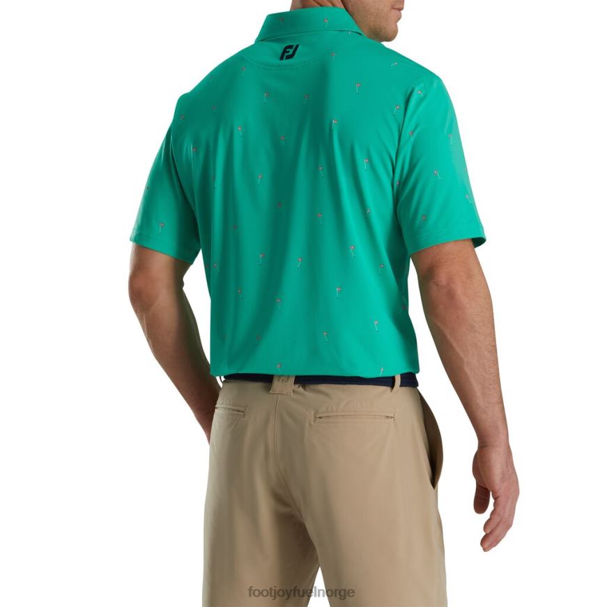 sjøgrønn 18 hulls print lisle self krage R6P2F1734 sjøgrønn Footjoy