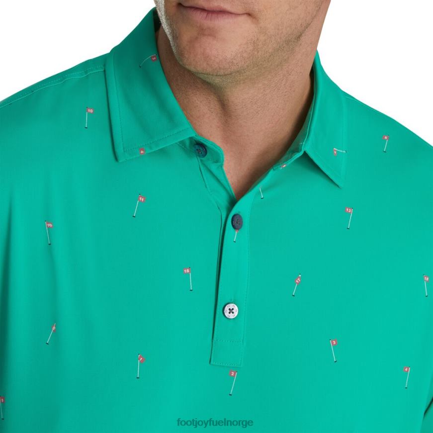 sjøgrønn 18 hulls print lisle self krage R6P2F1734 sjøgrønn Footjoy