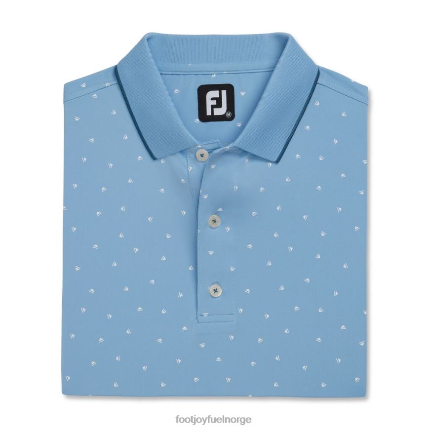 skumring blå-hvit push play print lisle strikket krage R6P2F1803 skumring blå-hvit Footjoy