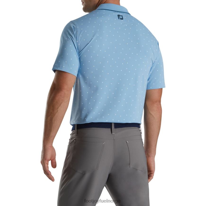 skumring blå-hvit push play print lisle strikket krage R6P2F1803 skumring blå-hvit Footjoy