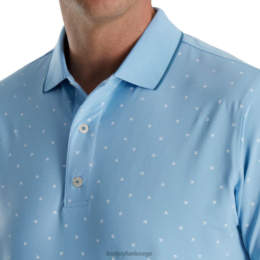 skumring blå-hvit push play print lisle strikket krage R6P2F1803 skumring blå-hvit Footjoy