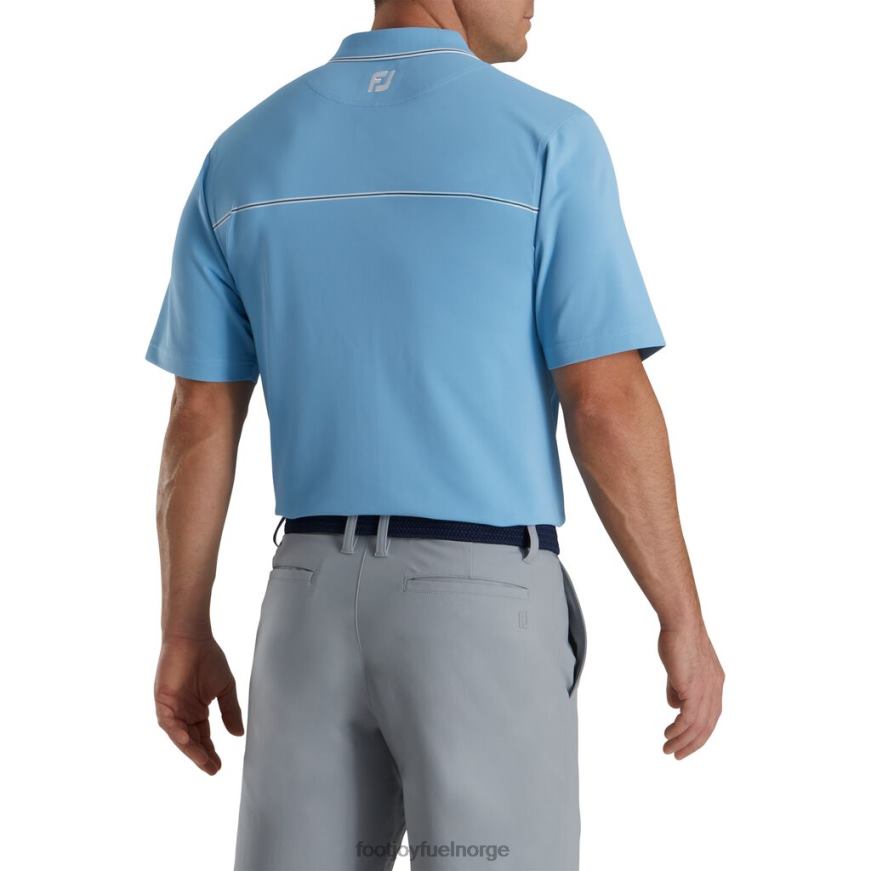 skumringsblå små detaljer stretch pique strikket krage R6P2F1835 skumringsblå Footjoy
