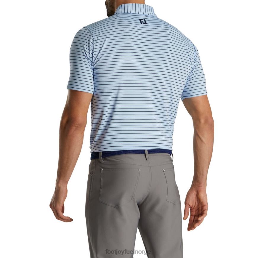 sky-marine atletisk passform klassisk stripe selv krage R6P2F1881 himmelflåten Footjoy