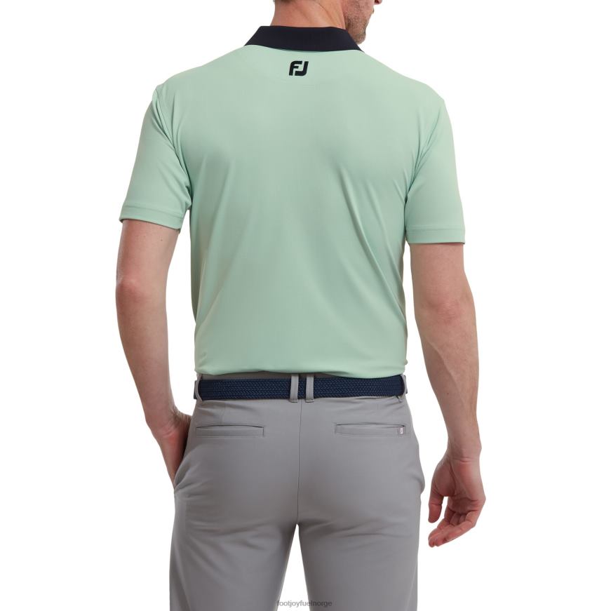 solid med stripe stolpe pique grønn-marine R6P2F951 grønn-marine Footjoy