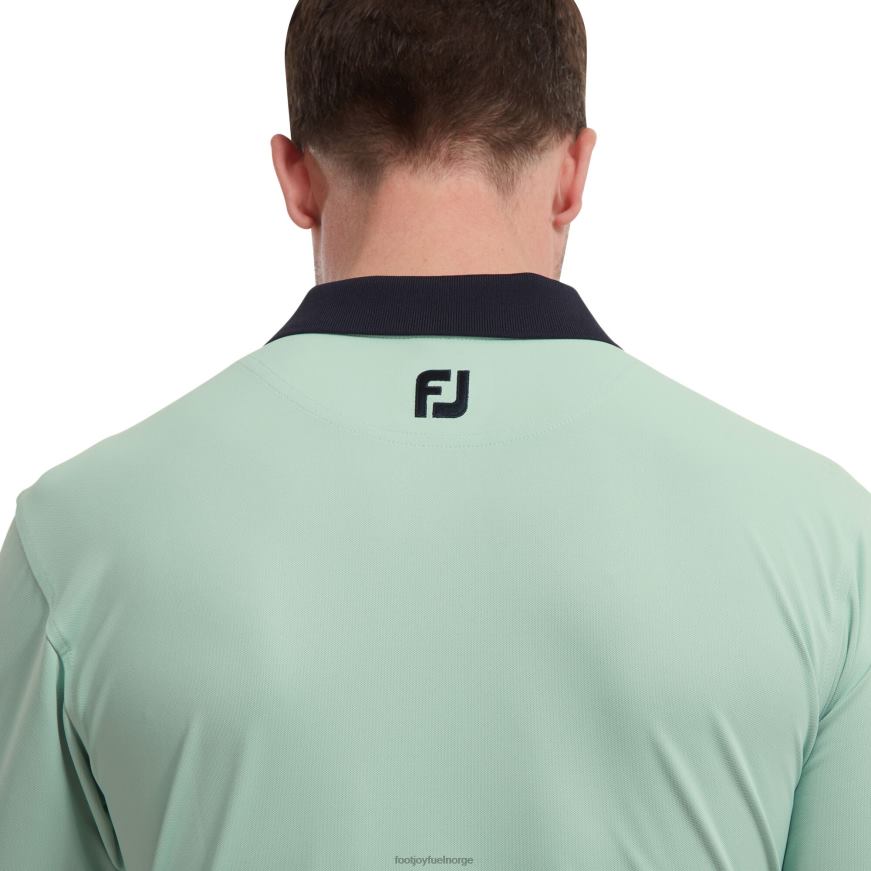 solid med stripe stolpe pique grønn-marine R6P2F951 grønn-marine Footjoy