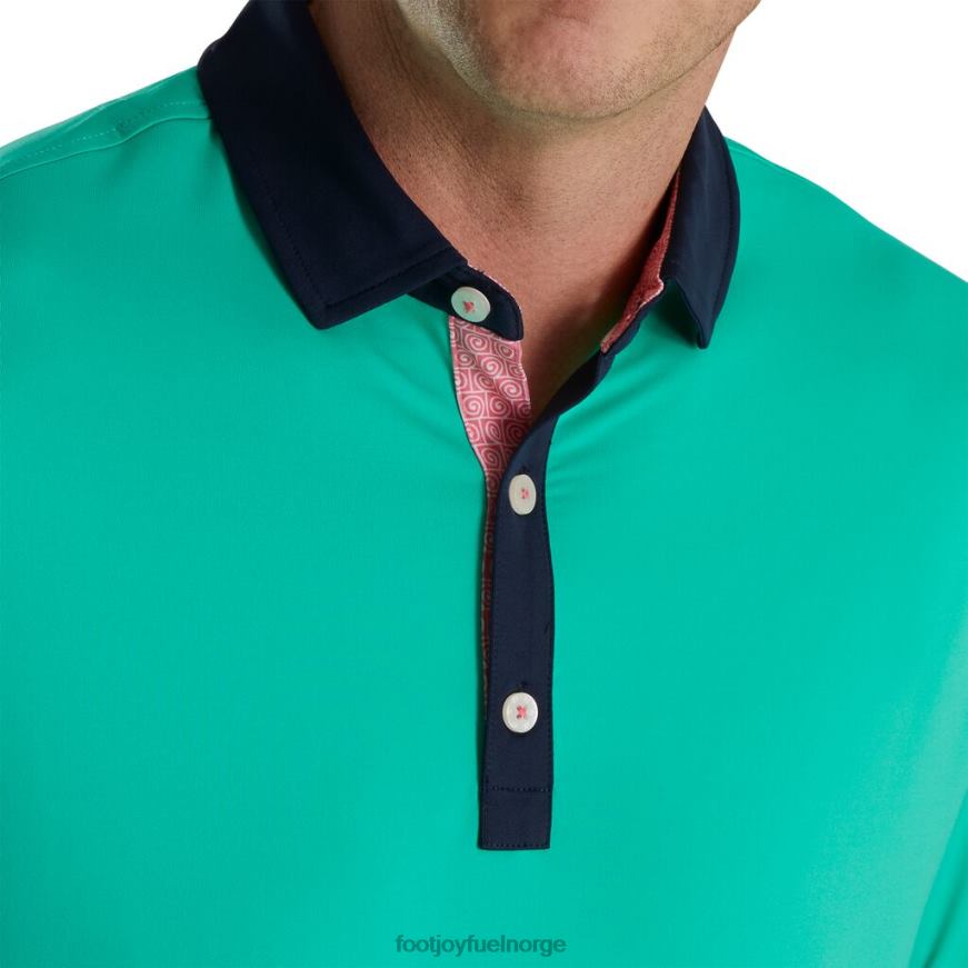 solid spiralprint trim lisle self krage sjøgrønn R6P2F1750 sjøgrønn Footjoy