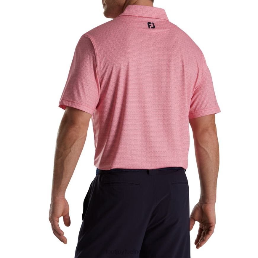 spiral linje print lisle self krage vannmelon-hvit R6P2F1771 vannmelon-hvit Footjoy