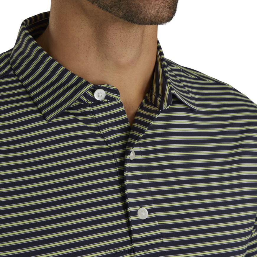 stretch lisle nålestripe marine-lime-hvit R6P2F1856 marine-lime-hvit Footjoy
