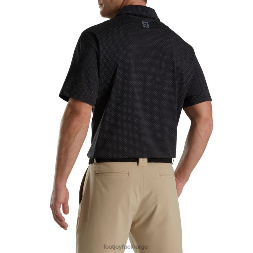 stretch lisle prikkprint selvkrage svart-grå R6P2F1840 svart-grå Footjoy