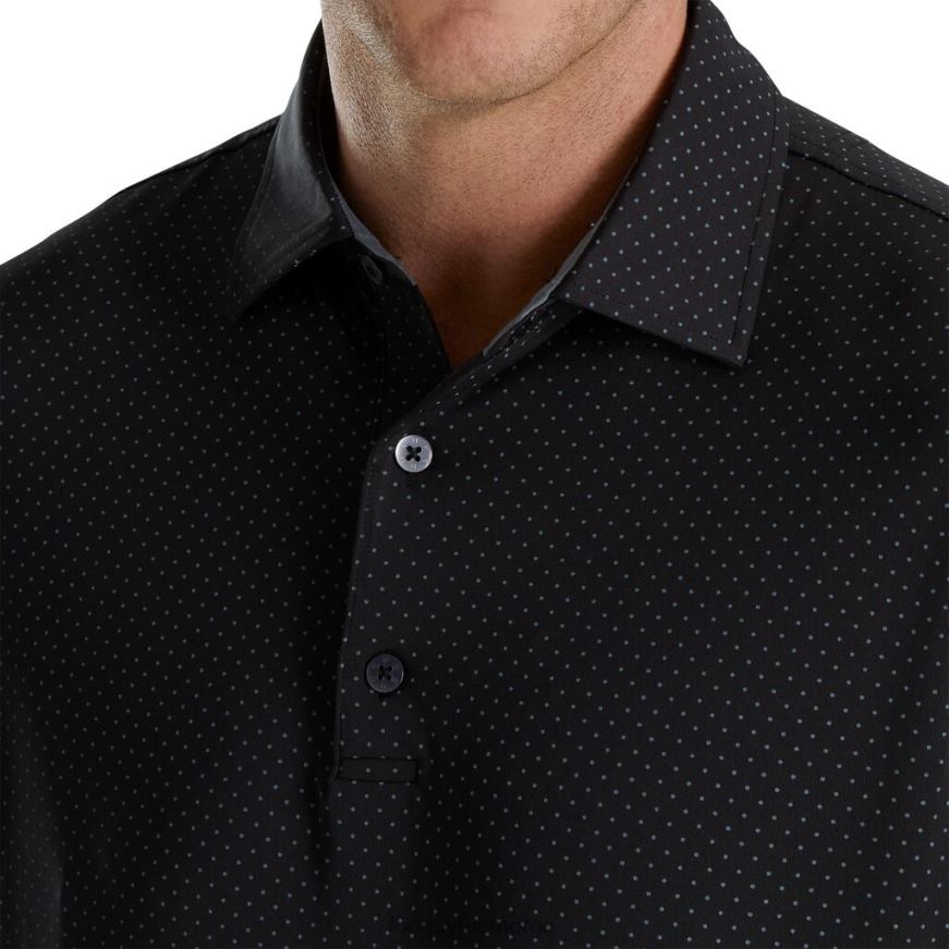 stretch lisle prikkprint selvkrage svart-grå R6P2F1840 svart-grå Footjoy