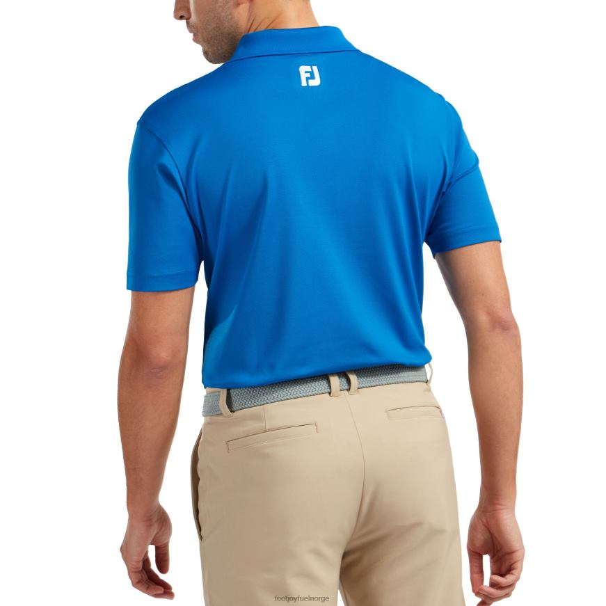 stretch pique solid ribbestrikket krage kobolt R6P2F157 kobolt Footjoy