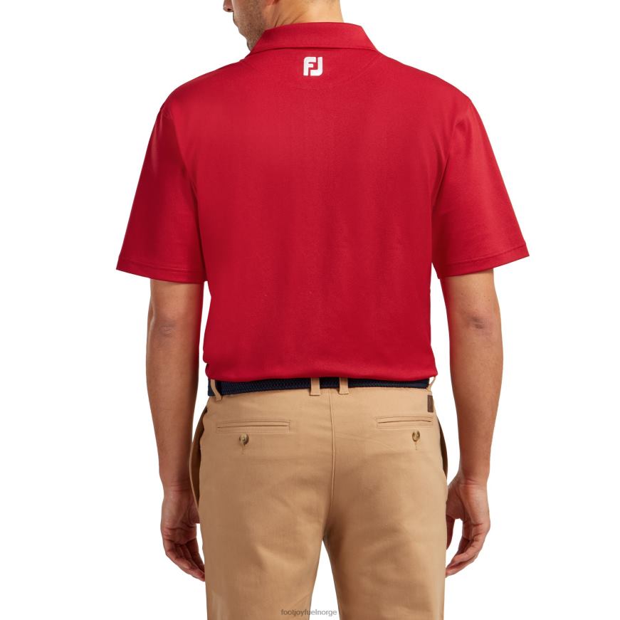 stretch pique solid strikket krage rød R6P2F975 rød Footjoy