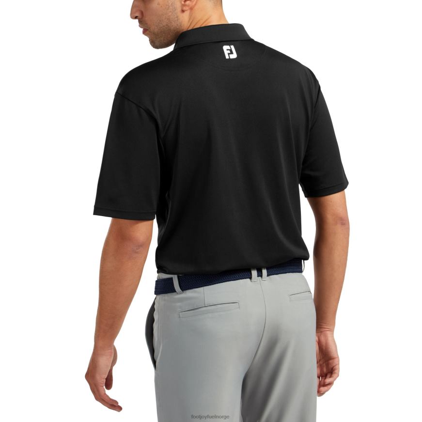 stretch pique solid strikket krage svart R6P2F160 svart Footjoy