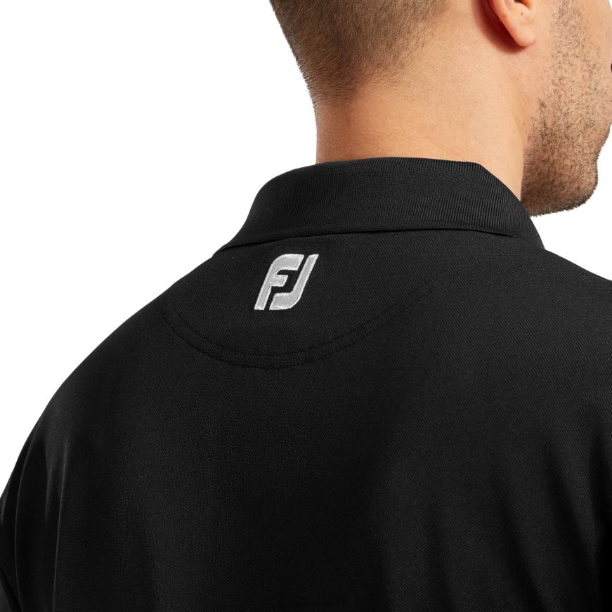 stretch pique solid strikket krage svart R6P2F160 svart Footjoy