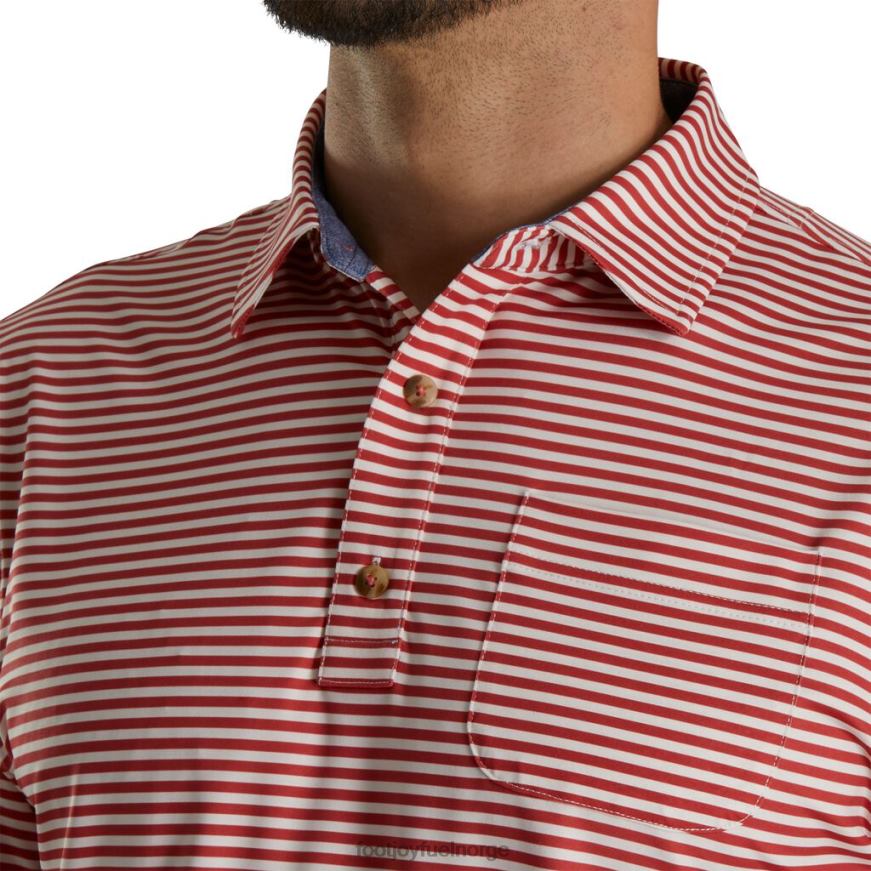 stripe full kjedelig selv krage rød-krem R6P2F1781 rød-krem Footjoy
