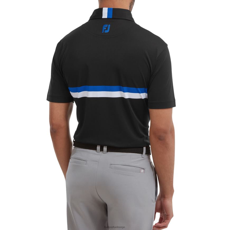 svart-blå-hvit dobbelt brystbånd piké R6P2F140 svart-blå-hvit Footjoy