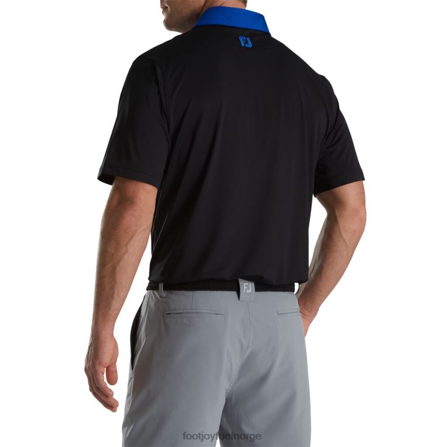 svart solid spiralprint trim lisle self krage R6P2F1752 svart Footjoy