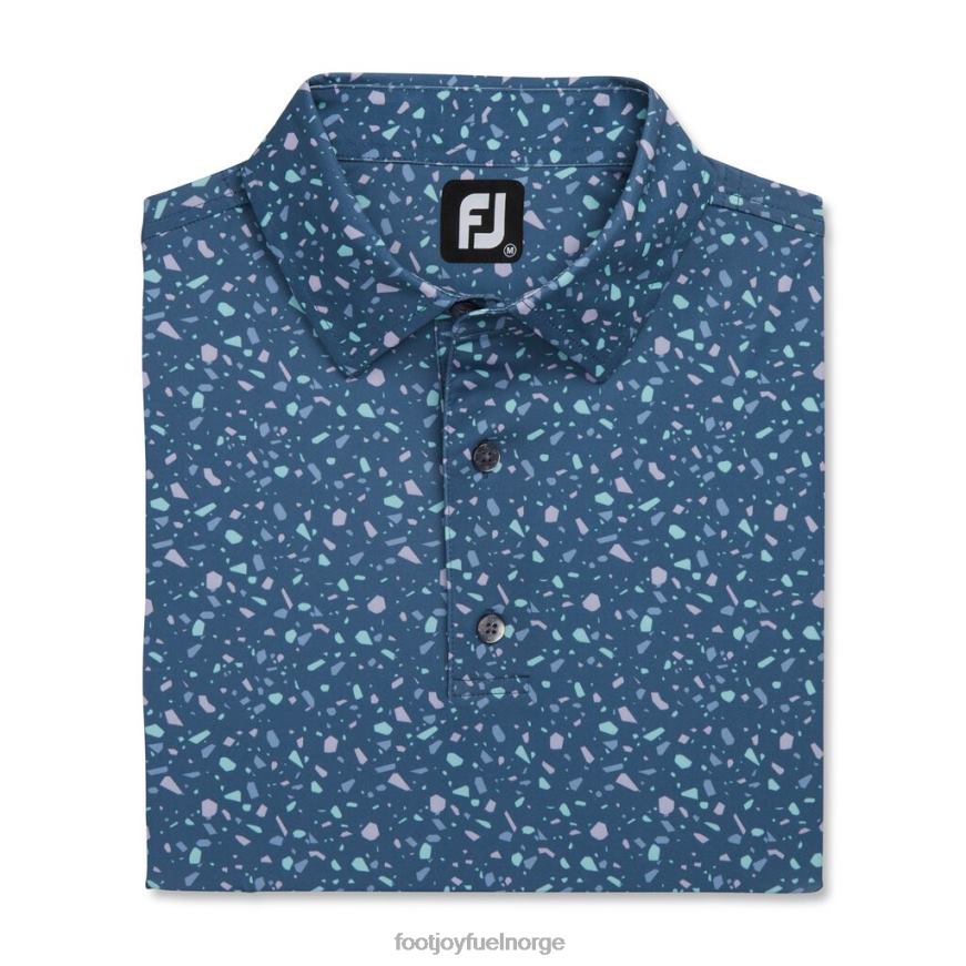 terrazzo print lisle self collar bluestone R6P2F1759 blåstein Footjoy