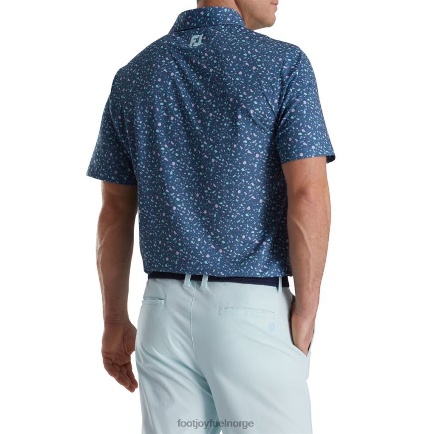 terrazzo print lisle self collar bluestone R6P2F1759 blåstein Footjoy