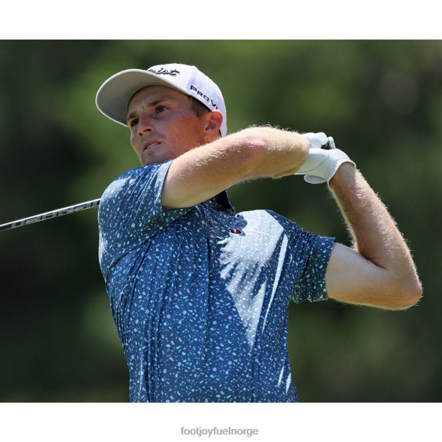 terrazzo print lisle self collar bluestone R6P2F1759 blåstein Footjoy